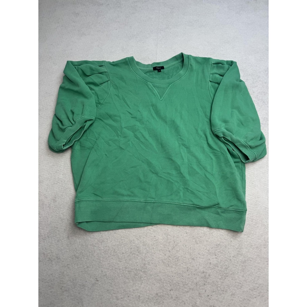 Rails Tiffany‎ Womens XL Green 100% Cotton Puff Sleeve Crew Neck Relaxed Fit